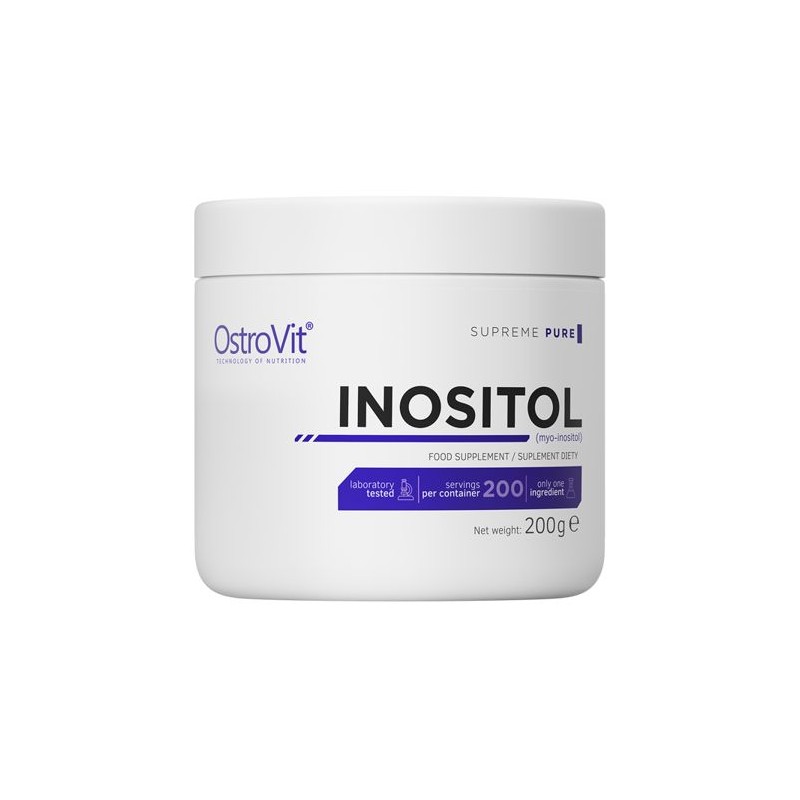 Supreme Pure Inositol pulbere 200 grame, OstroVit Inositol pulbere Beneficii: sustine nivelul de serotonina sănătos pentru o dis