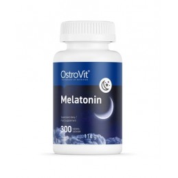 OstroVit Melatonin 300 Tablete Beneficii Melatonina: eficient impotriva tulburarilor de somn, imbunatateste calitatea somnului, 