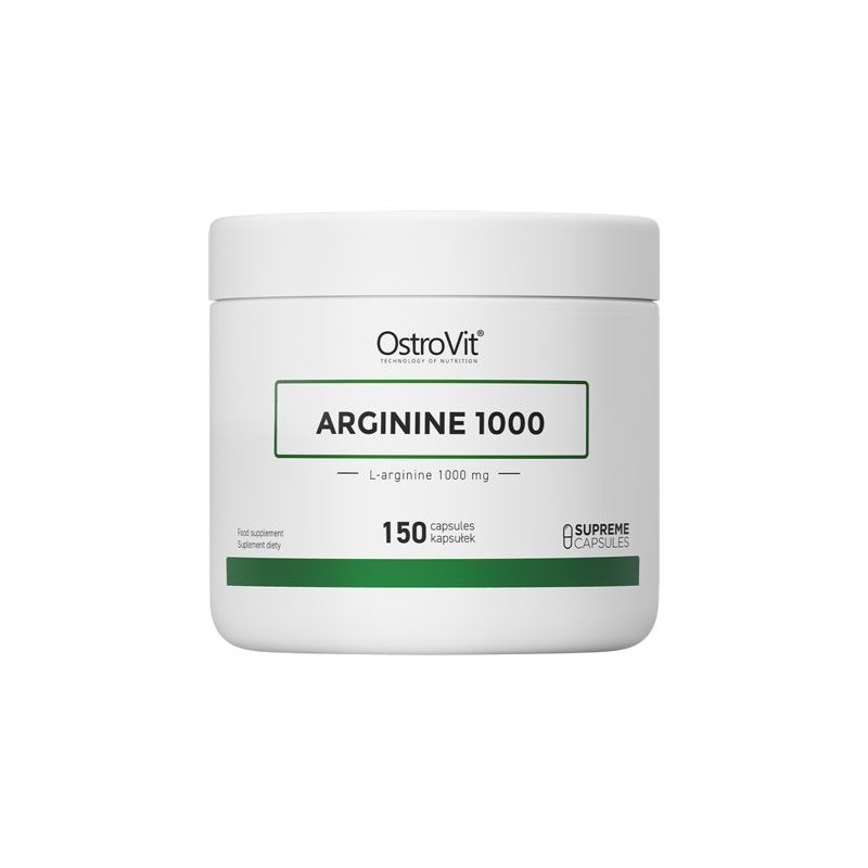 Supliment alimentar Supreme Capsules Arginine 1000 mg 150 Capsule- Ostrovit Beneficii Arginina: creste nivelul de Oxid Nitric, c