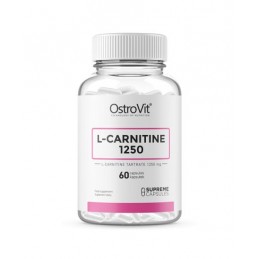 OstroVit L-Carnitina 1250 60 Capsule Beneficii L-Carnitina: susține procesele de ardere a grăsimilor, accelerează regenerarea po