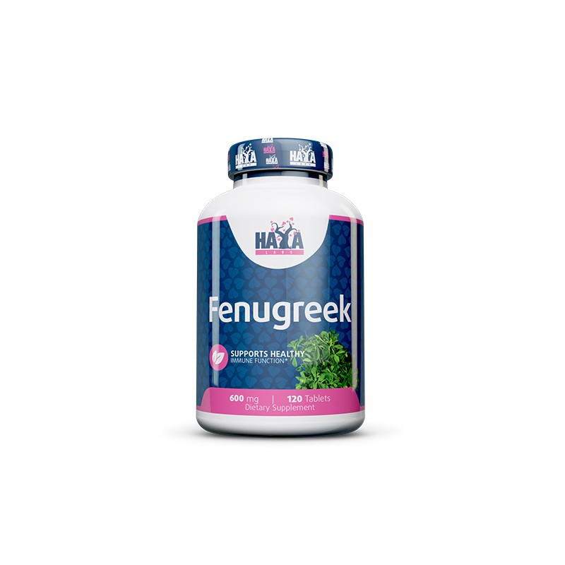 Haya Labs Fenugreek (Schinduf) 600 mg,  120 capsule (Oboseala, ibidou, digestie) Beneficii Fenugreek (Schinduf) : sursa bogata d