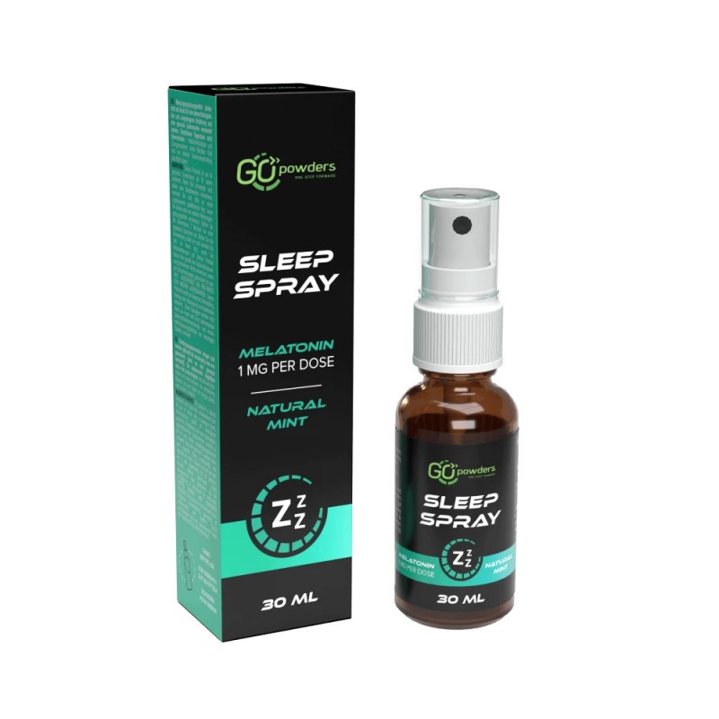 Insomnie, anxietate, somn linistit, Go Powders Melatonina Sleep Spray 30 ml Beneficii Melatonin Sleep Spray: Melatonina este un 