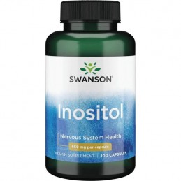 Inozitol 650 mg 100 Capsule, Swanson Beneficii INOSITOL: Acesta este utilizat pentru mentinerea echilibrului hormonal feminin si