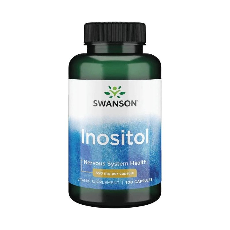 Swanson Inozitol 650 mg 100 capsule Beneficii INOSITOL: Inozitolul este un nutrient natural gasit in noua forme (stereoizomeri),