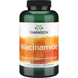 Niacinamide - Vitamina B3 500 mg 250 capsule, Swanson Beneficii Niacinamide: metabolizarea normala a energiei, contribuie la red