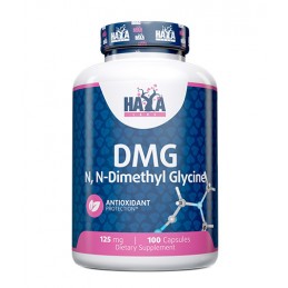 Haya Labs DMG - N-Dimethyl Glycine 125 mg 100 Capsule Beneficii DMG: DMG sustine metilarea, metabolismul metioninei, chimia fola