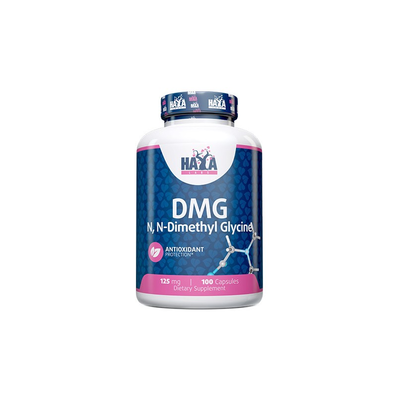 Sustine metilarea, metabolismul metioninei, chimia folatilor, DMG - N-Dimethyl Glycine 125 mg, 100 Capsule Beneficii DMG: DMG su