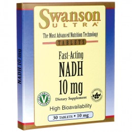 Swanson NADH 10 mg – 30 Tablete – Energie Celulara si Performanta Mentala Beneficii NADH: este esențial pentru producerea de ene