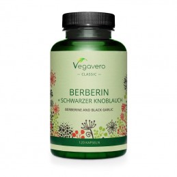 Vegavero Berberin extract + Usturoi negru si Afine, 120 Capsule Beneficii Berberina: Berberin este un supliment alimentar de la 