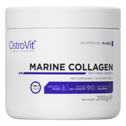 Marine Collagen, peptide colagen marin din peste, pudra, 200 grame Beneficii Colagen marin hidrolizat pudra: OstroVit Marine Col