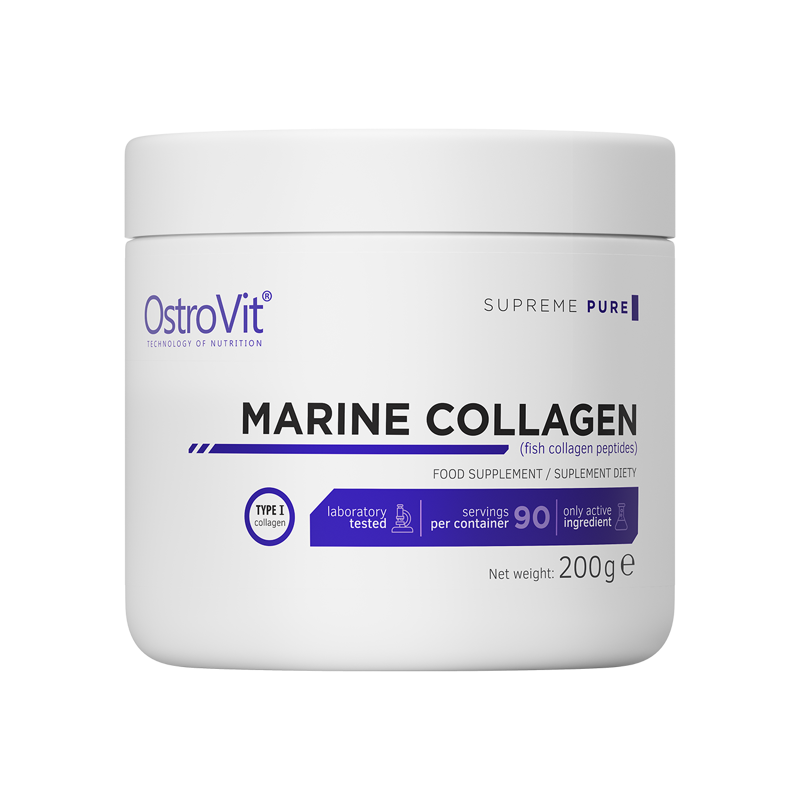 OstroVit Marine Collagen, peptide colagen marin din peste, pudra, 200 grame - 1 | YEO