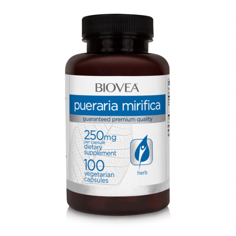 Pueraria Mirifica 250 mg 100 Capsule, Biovea Pueraria Mirifica beneficii: sprijin pentru sanatatea sanilor, pentru sani mai ferm