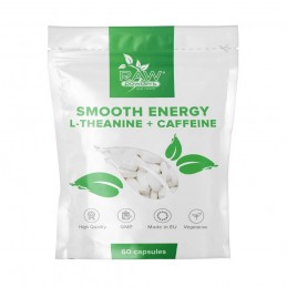 Raw Powders Energie lina (L-Teanina + Cafeina) 60 Capsule Beneficii L-Teanina + Cafeina: ajuta la reducerea anxietatii, ofera en