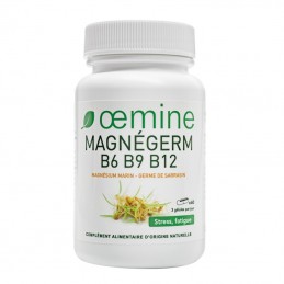 Oemine Magnegerm Magneziu, germeni, B6 B9 B12 - 60 Capsule 
Beneficii MAGNEGERM B6 B9 B12 - joaca un rol in dezvoltarea sanatoas