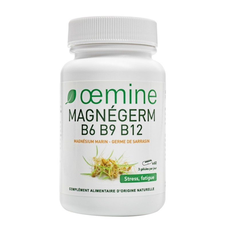 Magnegerm Magneziu, germeni, Vitaminele B6 B9 B12 - 60 Capsule Beneficii MAGNEGERM B6 B9 B12 - joaca un rol in dezvoltarea sanat