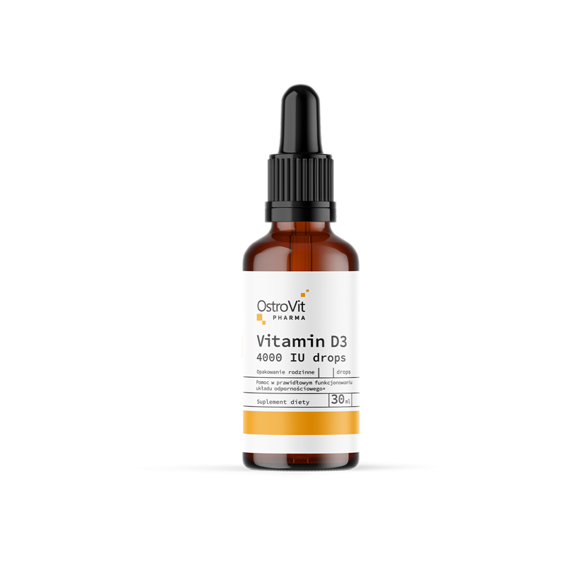 Ostrovit Pharma Vitamina D3 4000 IU lichida picaturi 30 ml (Supliment imunitate si oase) Beneficii Pharma Vitamin D3: poate imbu