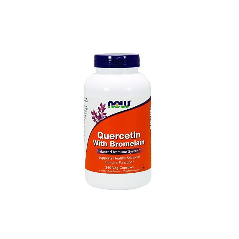 Now Foods Quercetina cu Bromelaina, 240 capsule (Antioxidant intareste imunitate) - 1 | YEO