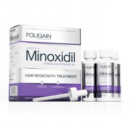 FOLIGAIN MINOXIDIL 2%, Regenerarea parului pentru femei tratament, 3 luni FOLIGAIN MINOXIDIL 2% Tratament pentru regenerarea par