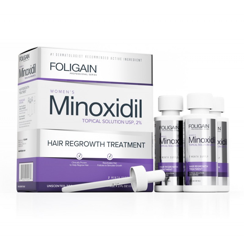 FOLIGAIN MINOXIDIL 2% Tratament pentru regenerarea parului pentru femei, 3 luni tratament FOLIGAIN MINOXIDIL 2% Tratament pentru