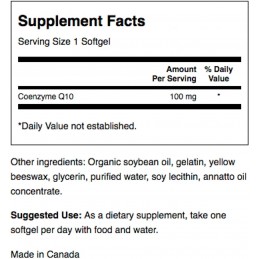 Swanson Coenzima Q10, 100 mg, 100 Capsule Beneficii Coenzima Q10- este un supliment alimentar usor de administrat, poate imbunat