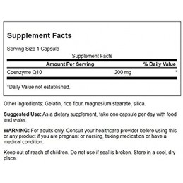 Swanson Coenzima Q10 200 mg – 90 Capsule – Energie si Protectie Cardiaca Beneficii Coenzima Q10: este un supliment alimentar uso