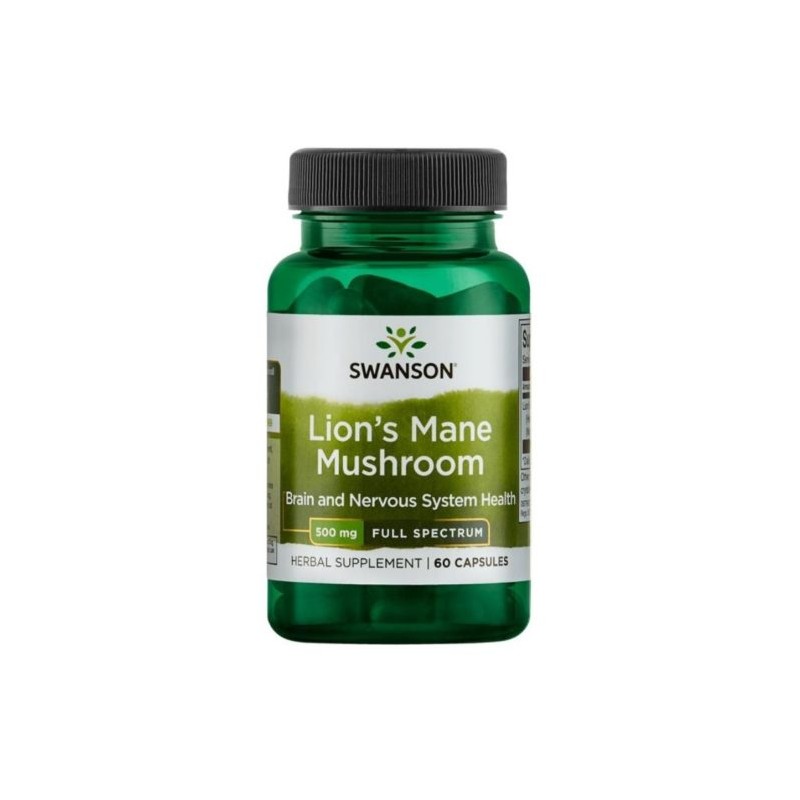 Lion’s Mane Mushroom (Coama Leului) 500 mg 60 capsule, Swanson