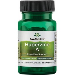 Swanson Huperzine A 200 mcg, 30 Capsule (Nootropic pentru memorie) Beneficii Huperzine- nootropic, ajuta memoria, ajuta la imbun