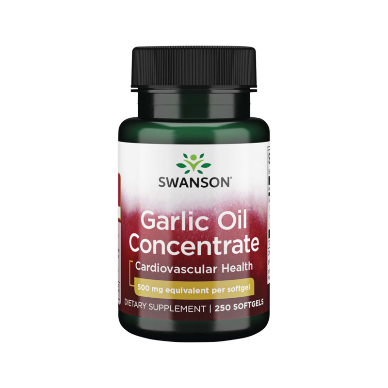 Swanson Ulei de Usturoi 500 mg – 250 Capsule – Colesterol si Sanatatea Inimii Garlic Oil - Ulei Usturoi Concentrat Beneficii: po