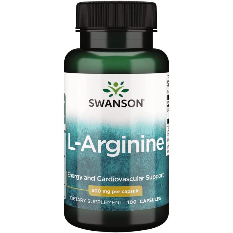 Supliment alimentar L-Arginina, 500 mg, 100 Capsule (l-arginina pentru potenta si erectie), Swanson Beneficii L-arginina- imbuna