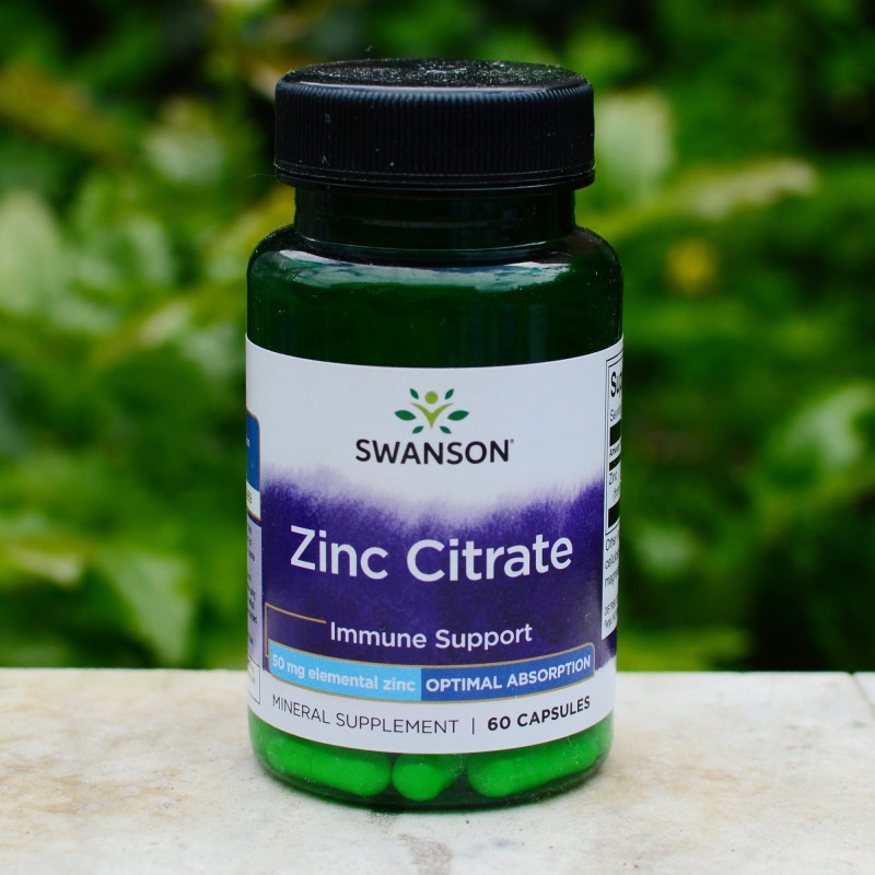 Swanson Zinc Citrate, 50mg, 60 Capsule Beneficii Zinc citrat- reglarea proceselor metabolice si a activitatii enzimelor din orga