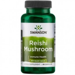Reishi Mushroom 600 mg 60 Capsule, Swanson Beneficii Reishi- intareste sistemul imunitar, lupta impotriva oboselii si a depresie