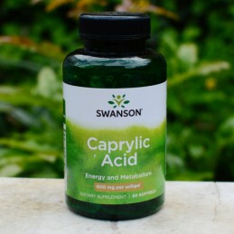 Caprylic Acid (acid caprilic) 600 mg, 60 Capsule, Swanson Beneficii acid caprilic: poate reduce riscul infectarii cu drojdie, po
