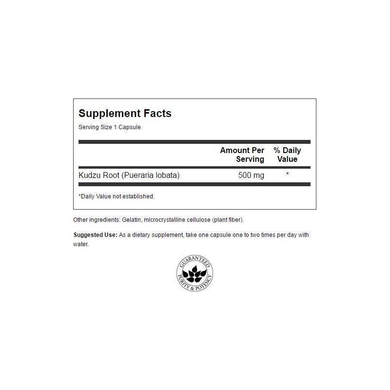 Kudzu radacina 500mg 60 Capsule, Swanson, dependenta alcool - 3 | YEO