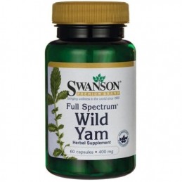 Poate stimula productia de hormoni, Full Spectrum Wild Yam (ignama salbatica), 400mg 60 Capsule Beneficii ignama salbatica (Wild