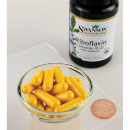 Swanson Riboflavin (Vitamina B2), 100mg, 100 Capsule Beneficii vitamina B2: stimuleaza energia, creste circulatia sangvina, prom