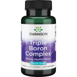 Swanson Triple Boron Complex (Bor), 3mg - 250 Capsule Beneficii bor (boron)  accelereaza vindecarea ranilor, imbunatateste sanat