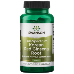 Swanson Full Spectrum Korean Red Ginseng (Ginseng rosu) 400mg - 90 Capsule Beneficii Ginseng Korean: antioxidant puternic care p