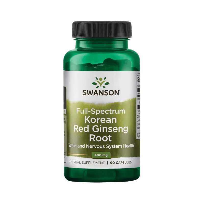 Swanson Full Spectrum Korean Red Ginseng (Ginseng rosu) 400mg - 90 Capsule Beneficii ginseng- antioxidant puternic care poate re