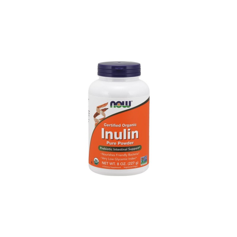 NOW Foods Inulin Powder Organic (Inulina pudra) - 227 grame Beneficii inulina: sustine sanatatea intestinala, poate amelioara co