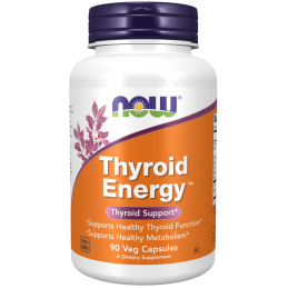 Now Foods Thyroid Energy - 90 Capsule Beneficii Thyroid Energy: ajuta la protejarea tiroidei de daunele cauzate de stresul oxida