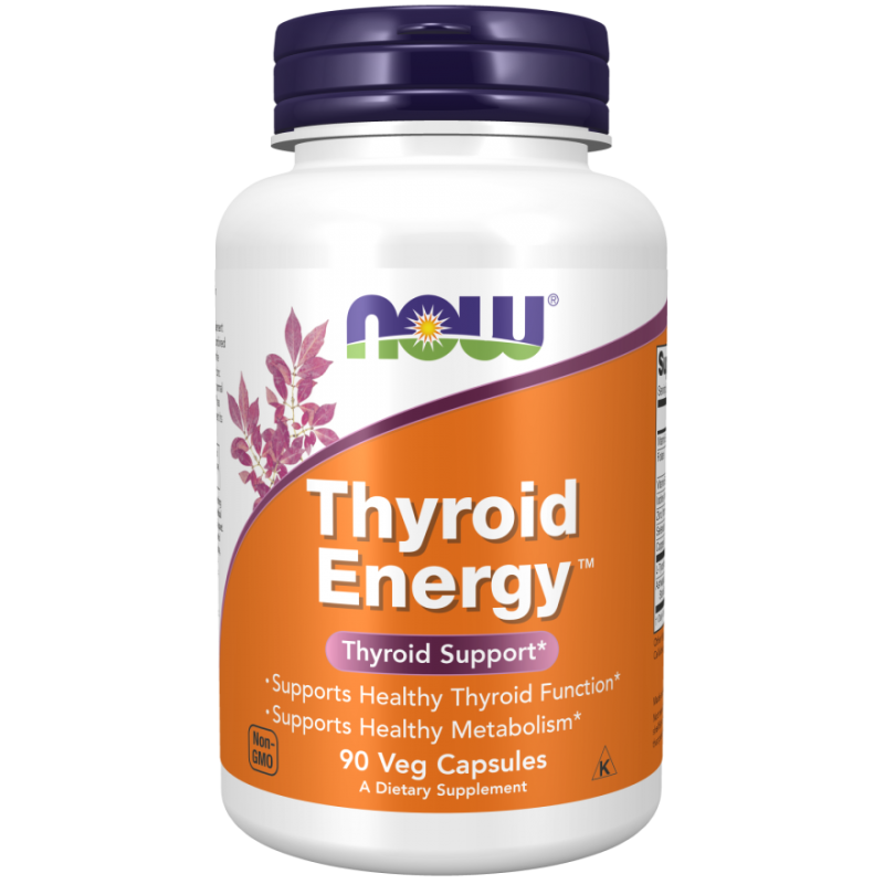 Now Foods Thyroid Energy - 90 Capsule Beneficii Thyroid Energy- ajuta la protejarea tiroidei de daunele cauzate de stresul oxida