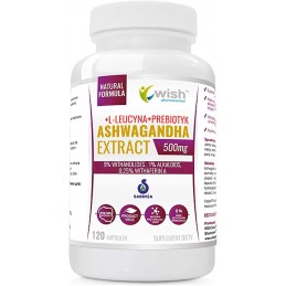 Wish Ashwagandha 500 mg 9% Withanolides 120 capsule - Reducere stres si Relaxare Beneficii Ashwagandha: planta medicinala antica