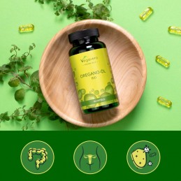 Oregano Oil Organic (Ulei de Oregano Bio) - 90 Capsule, Vegavero Beneficii Ulei de Oregano - ajuta la functionarea sistemului re