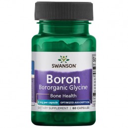 Swanson Boron - Bor (Albion Boroganic Glycine), 6mg - 60 Capsule Beneficii bor (boron): accelereaza vindecarea ranilor, imbunata
