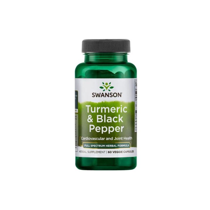 Remediu puternic pentru inflamatie, stimuleaza digestia, Turmeric & Black Pepper, 60 Capsule Beneficii ale turmericului si piper