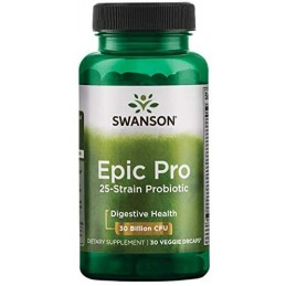 Swanson Epic Pro - Probiotic 30 miliarde CFU - 30 Capsule Beneficii Epic Pro: contribuie la sanatatea florei intestinale, stimul