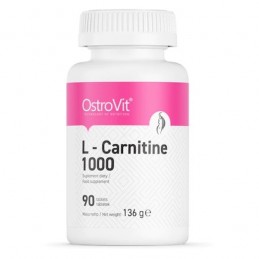 L-Carnitina 1000 mg 90 Tablete OstroVit L-Carnitina beneficii: cel mai popular produs care ne ajuta sa slabim, ia grasimile si l