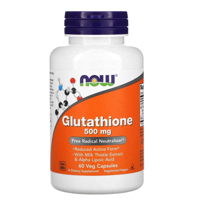 NOW Foods Glutathione cu Armurariu & Alfa Lipoic Acid - 500mg - 60 Capsule Beneficii Glutathione cu Armurariu Extract &amp; Alfa