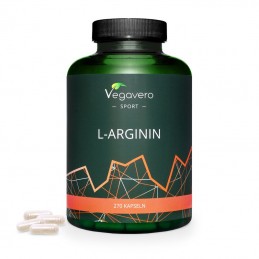 Vegavero L-ARGININ (Arginina) - 700mg - 270 Capsule Beneficii L-arginina: imbunatatirea fluxului sanguin, vindeca mai repede ran