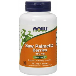 Now Foods Saw Palmetto Berries - 550mg 100 Capsule (Pentru prostata, creste tes-tosteronul) Beneficii Saw Palmetto: poate sustin